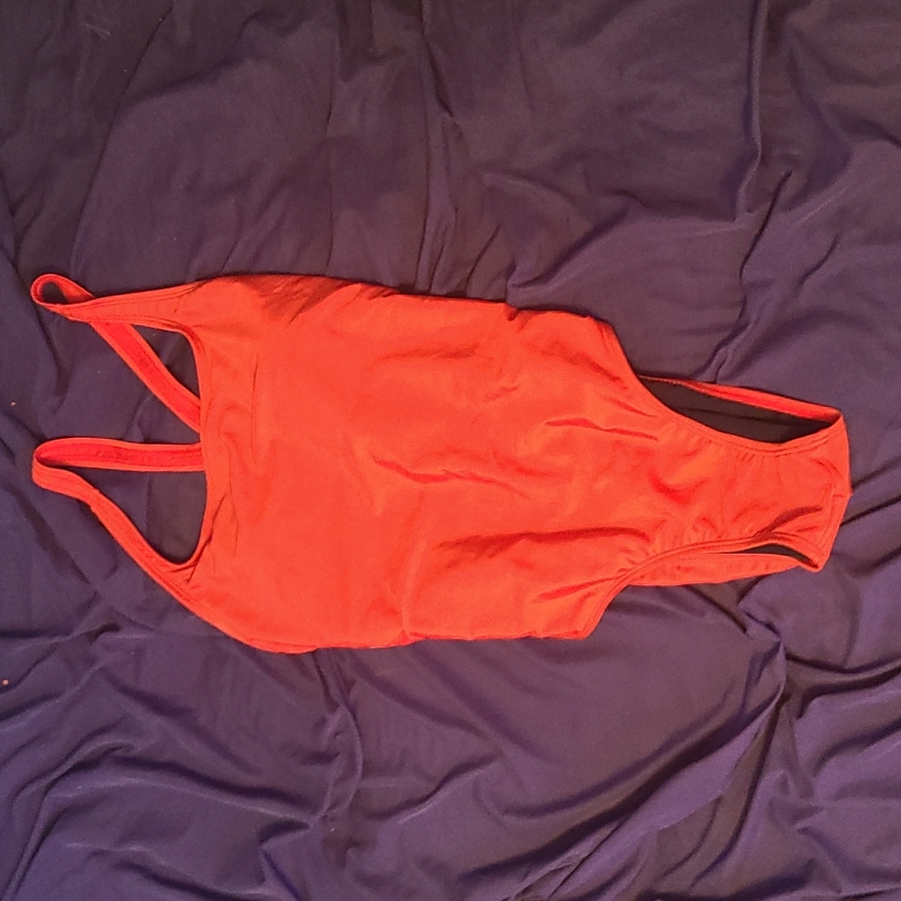 Red one peice swimsuit